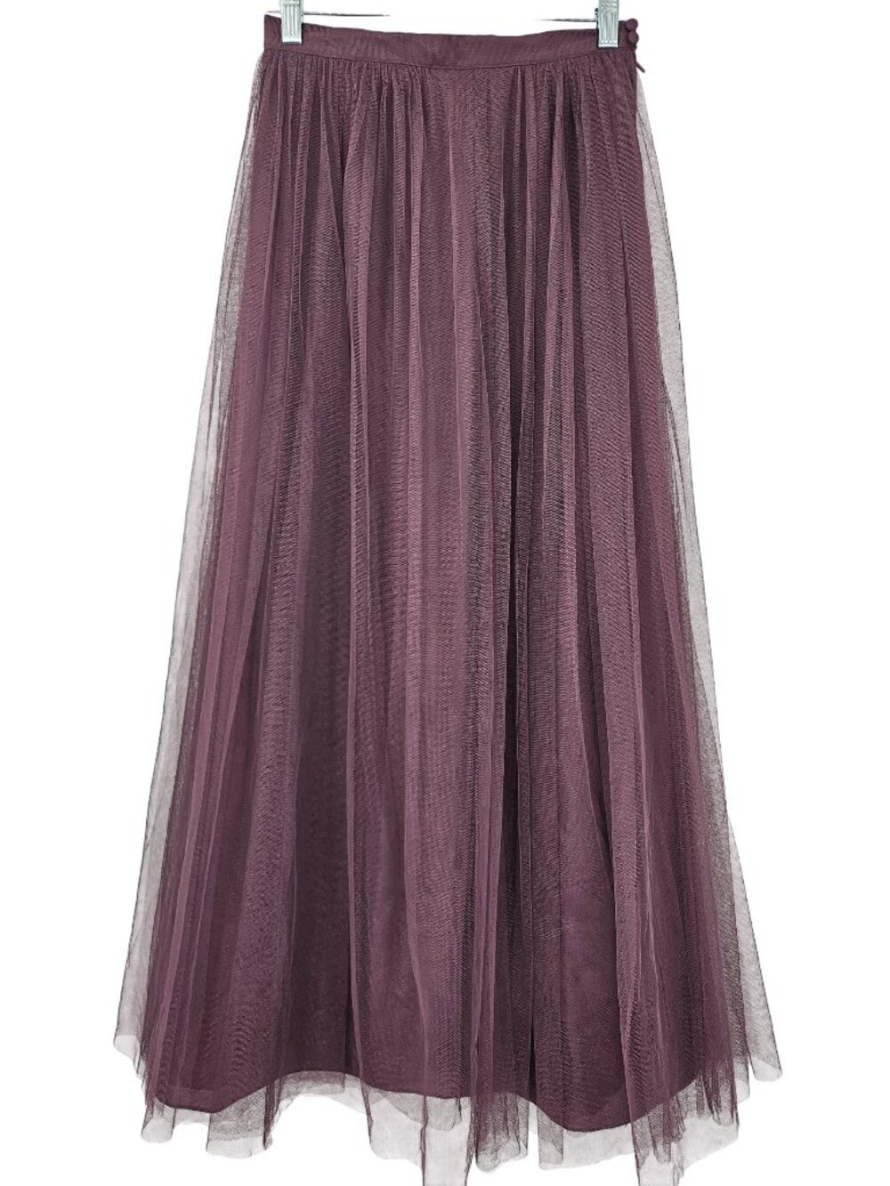 BHLDN Jenny Yoo Collection Louise Tulle Maxi Skirt Burgundy Women's Size 0 Party - Picture 2 of 9